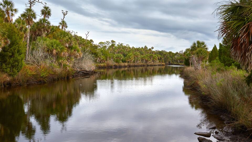 Scenic waterway along the Gulf coast near Spring Hill, Florida