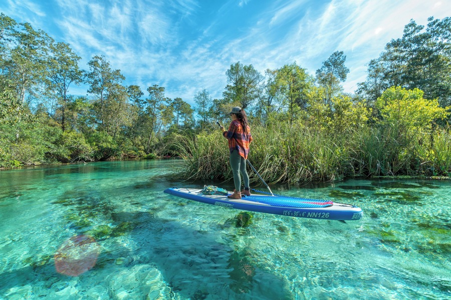 Beautiful spring water, perfect for kayaking and paddleboarding!