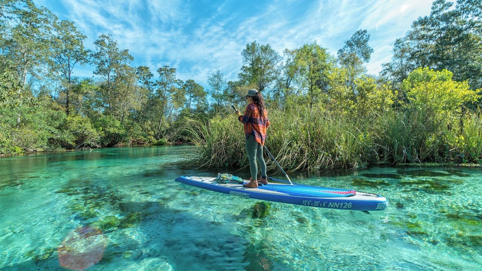 Beautiful spring water, perfect for kayaking and paddleboarding!