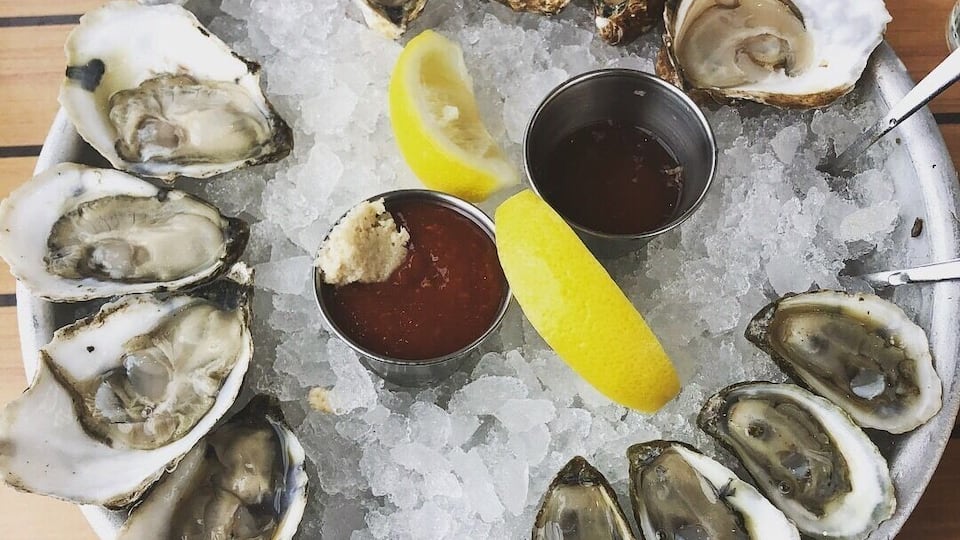 Delicious oysters! My favorite moment was probably when my husband asked where the oysters were from and the waitress pointed toward the water (we were on the patio) and said “about a mile that way.”