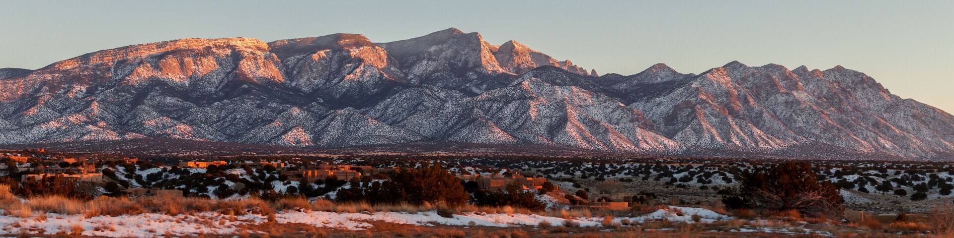Snowy Mountains at Sunset
