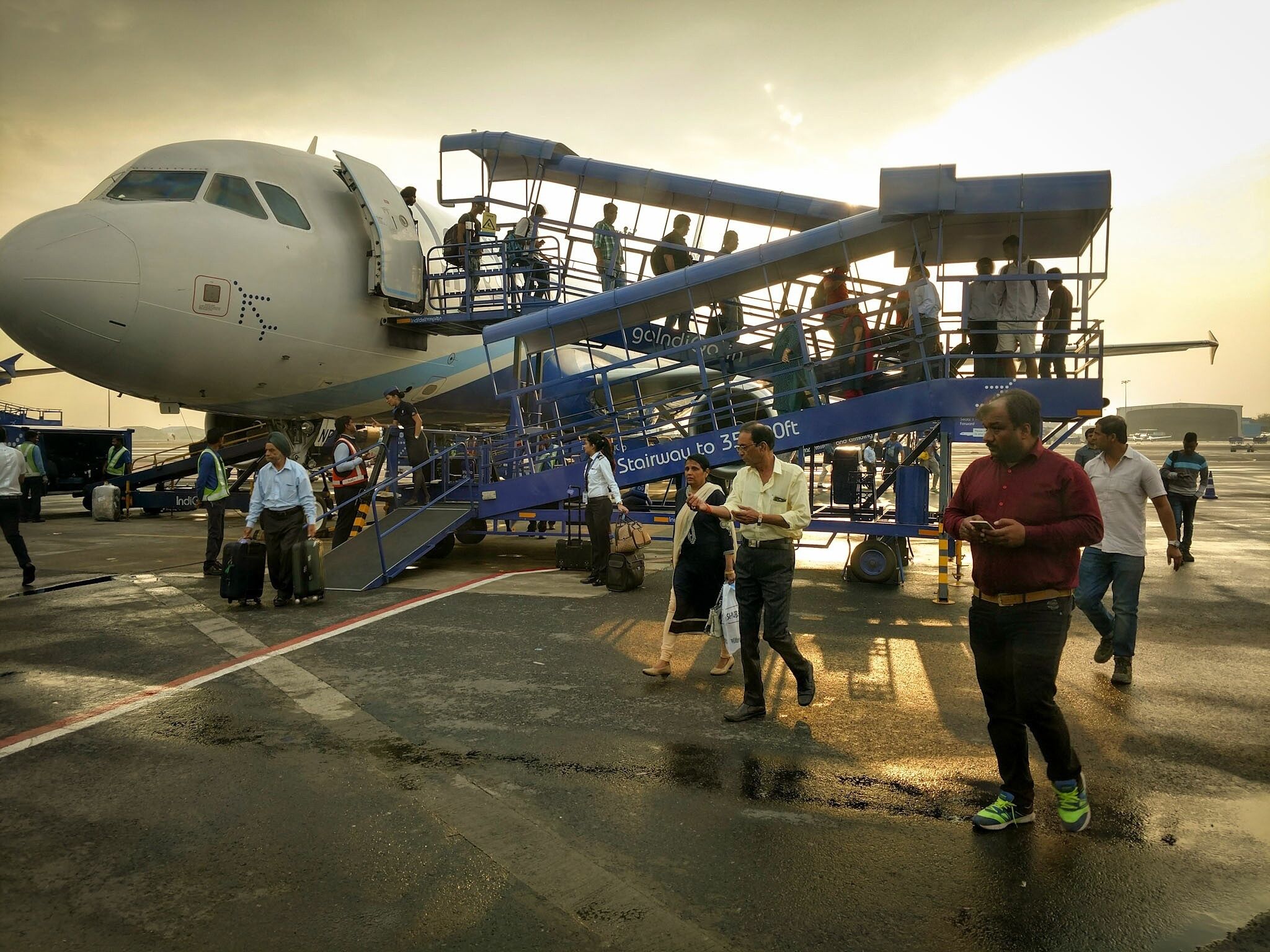 Sunset at the airport
