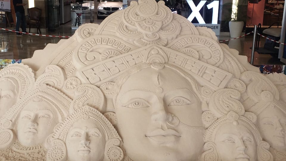 Beautiful sand art sculptures for the occasion of Diwali in the capital city of India #merch #art