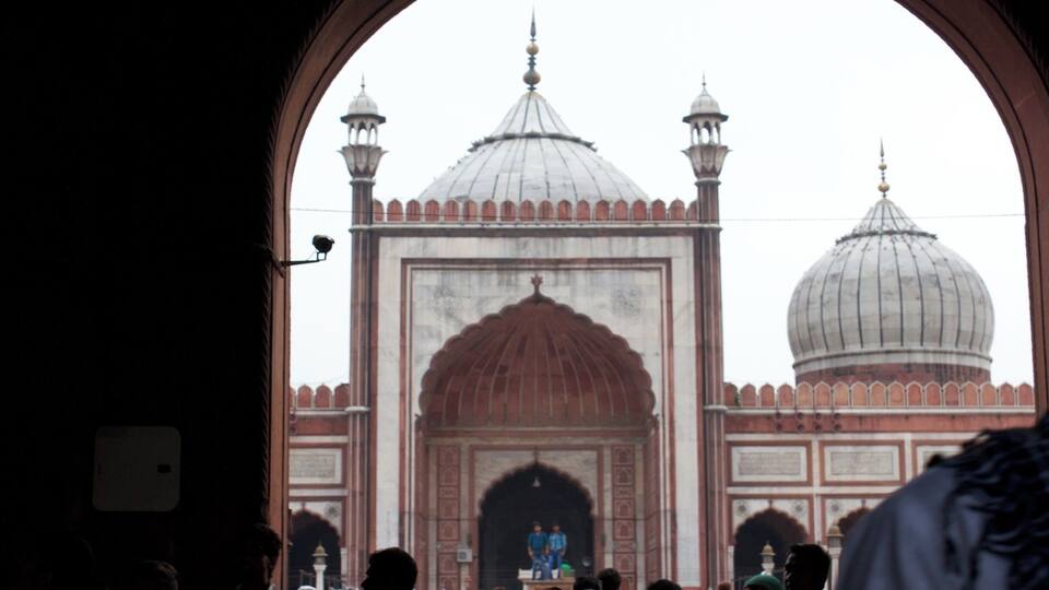 This beautiful mosque was built during the reign of the mughal emperor, Shah Jahan. This is the largest mosque in India.