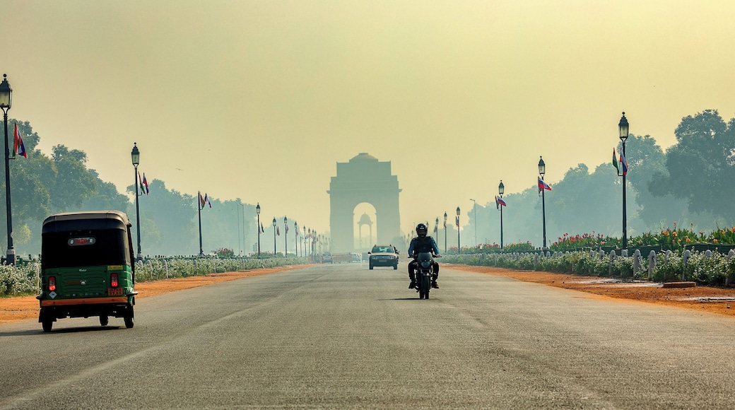 When you visit the Parliament of India in New Delhi, walk to the bottom of the road where you can get a lovely shot of The Gateway To India along this long straight road which is not too busy with traffic. #OnTheRoad