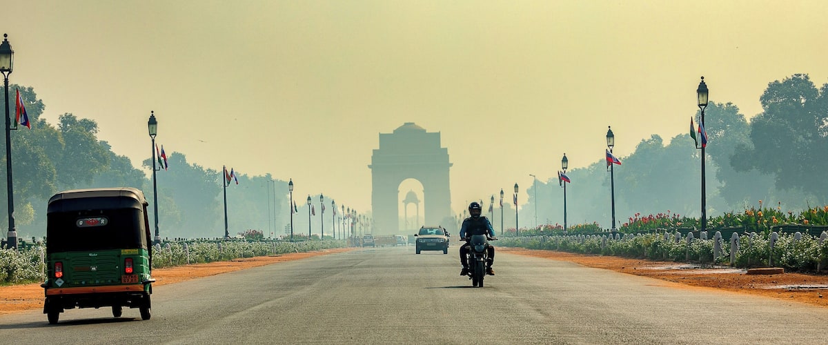When you visit the Parliament of India in New Delhi, walk to the bottom of the road where you can get a lovely shot of The Gateway To India along this long straight road which is not too busy with traffic. #OnTheRoad