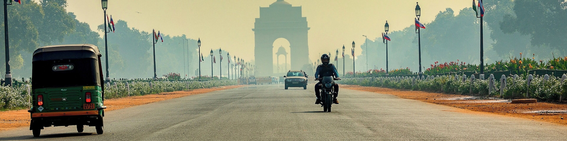 When you visit the Parliament of India in New Delhi, walk to the bottom of the road where you can get a lovely shot of The Gateway To India along this long straight road which is not too busy with traffic. #OnTheRoad
