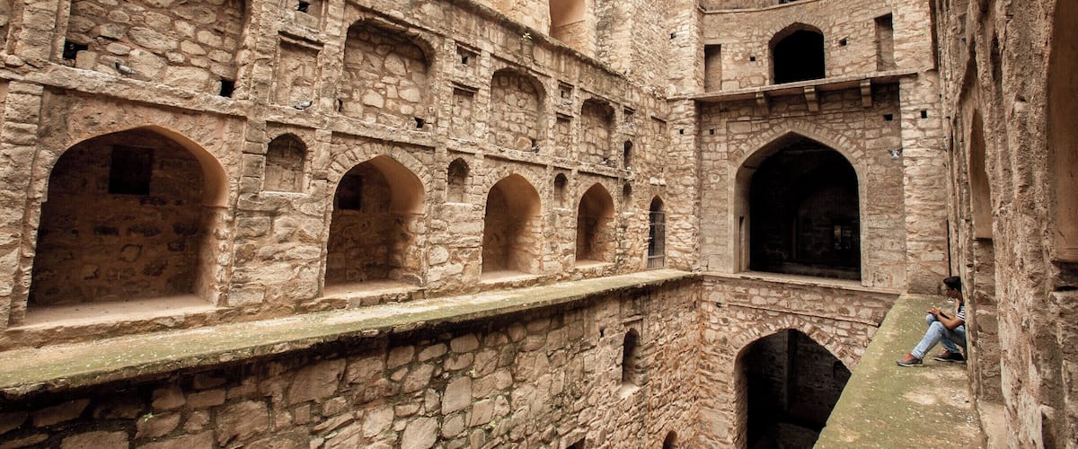 Agrasen's Baoli (stepwell) is located minutes from Connaught Place in New Delhi. You can read more about it here:
https://blog.joemurrayphoto.com/2018/02/15/angrasensbaoli/