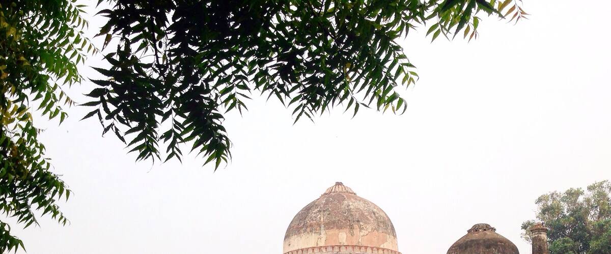 Bara Gumbad (literally "big dome") is an ancient monument located in Lodhi Gardens in Delhi, India. It is part of a group of monuments that include a Friday mosque (Jama Masjid) and the "mehman khana" (guest house) of Sikandar Lodhi, the ruler of the Delhi Sultanate.