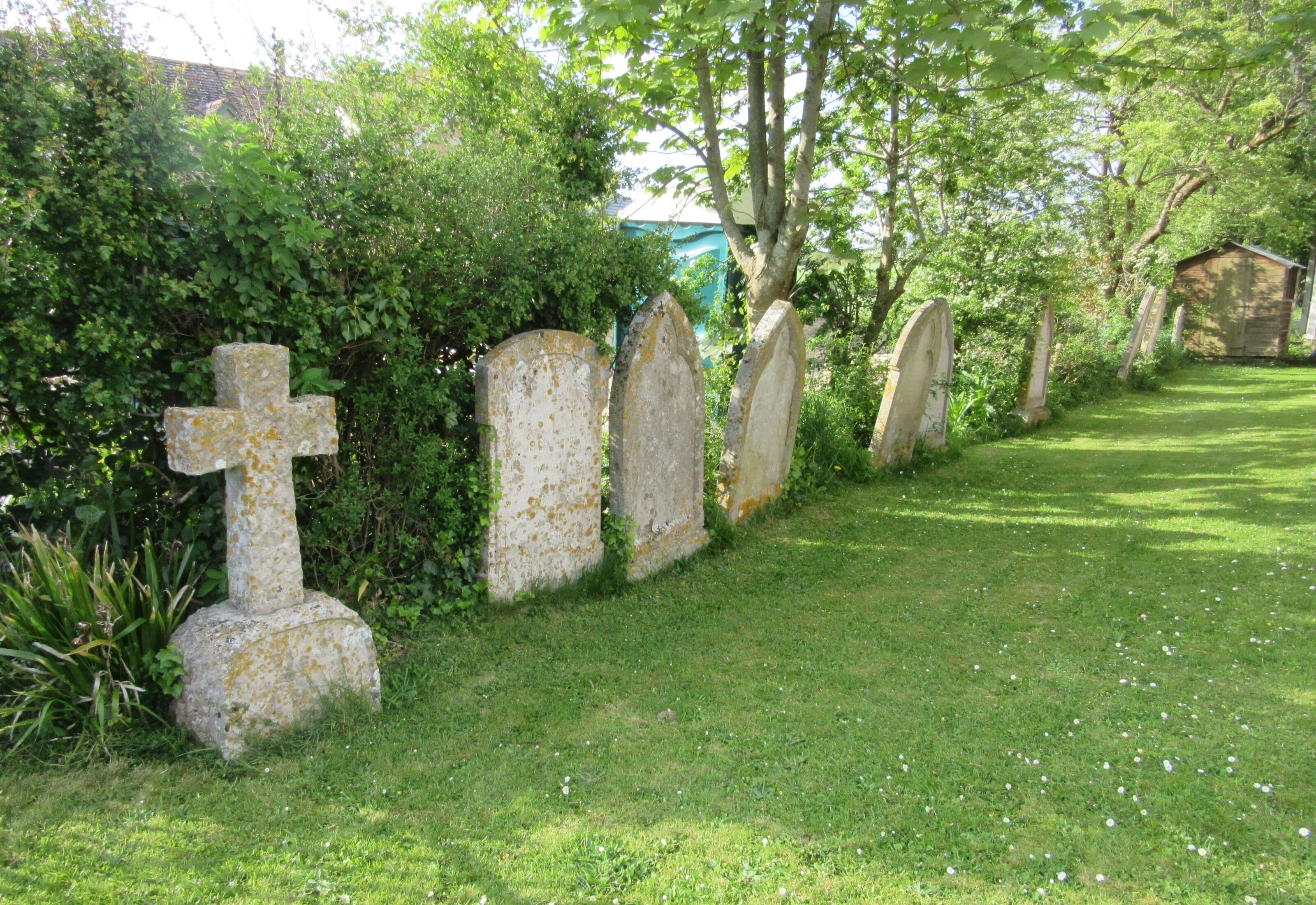 Graveyard at Wellow Baptist Church, Main Road (B3401), Wellow, Isle of Wight, England.