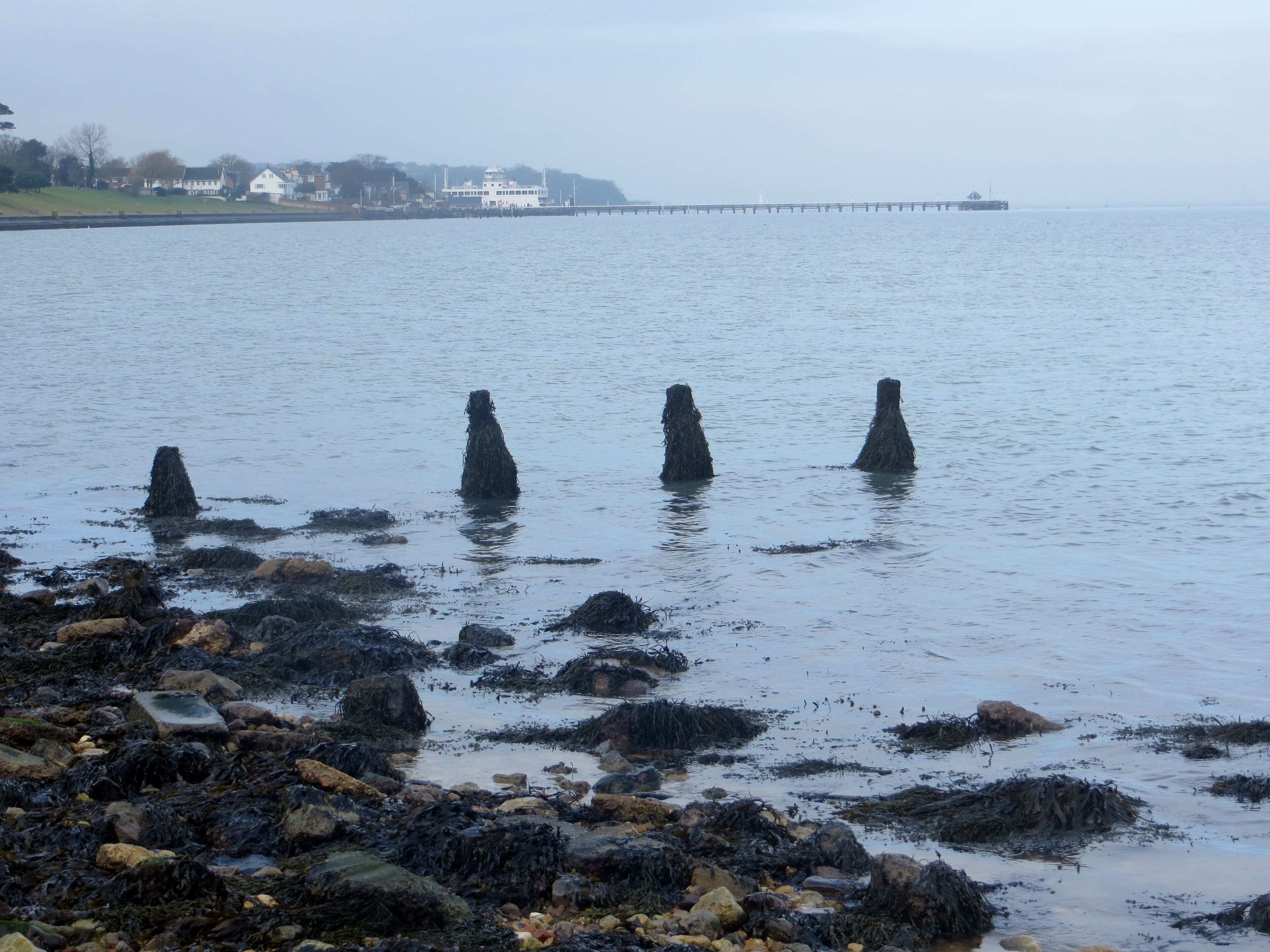 Yarmouth ferry and pier in the morning - Feb 2015