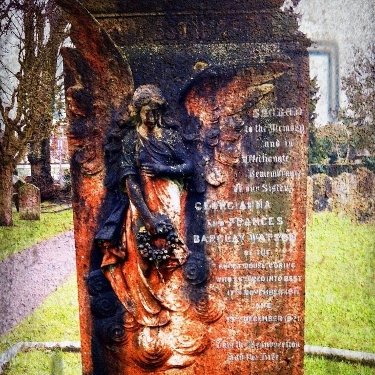 Beautifully aged gravestone in grounds of St Mary's  Church.
