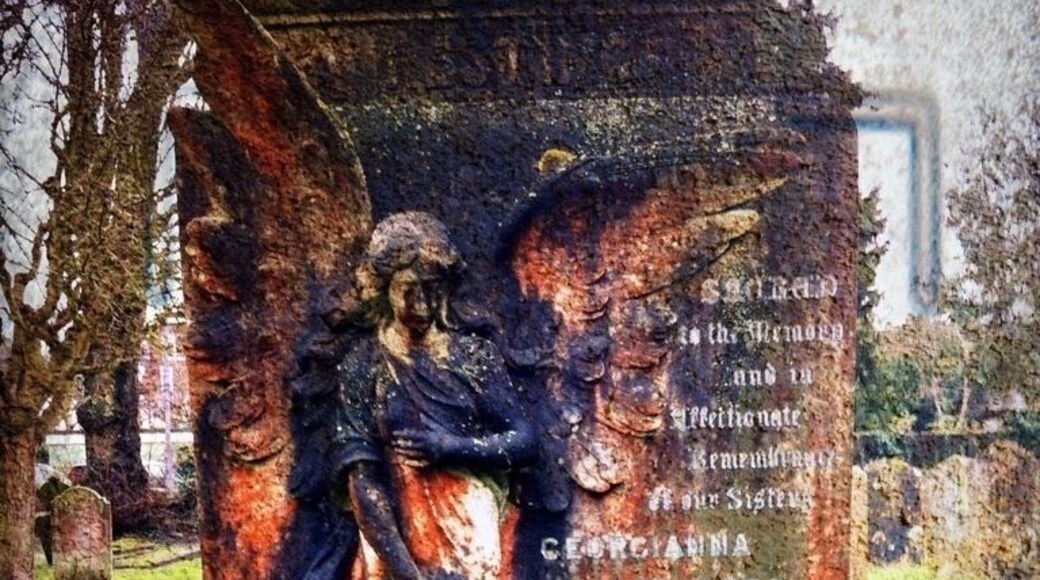 Beautifully aged gravestone in grounds of St Mary's Church.