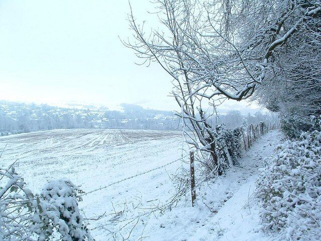 Snow over Findon Village