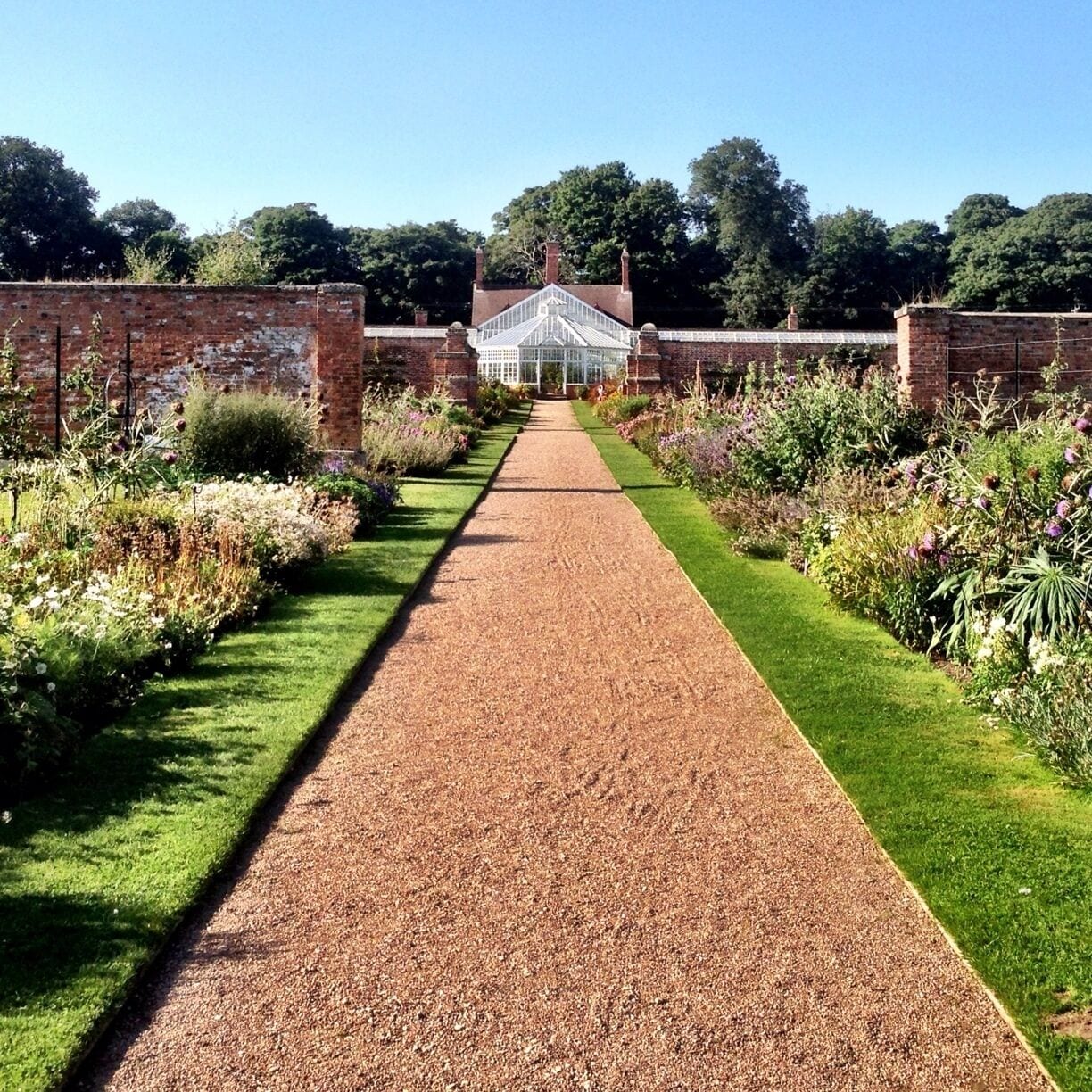Clumber Parks Victorian Glasshouse and walled gardens 