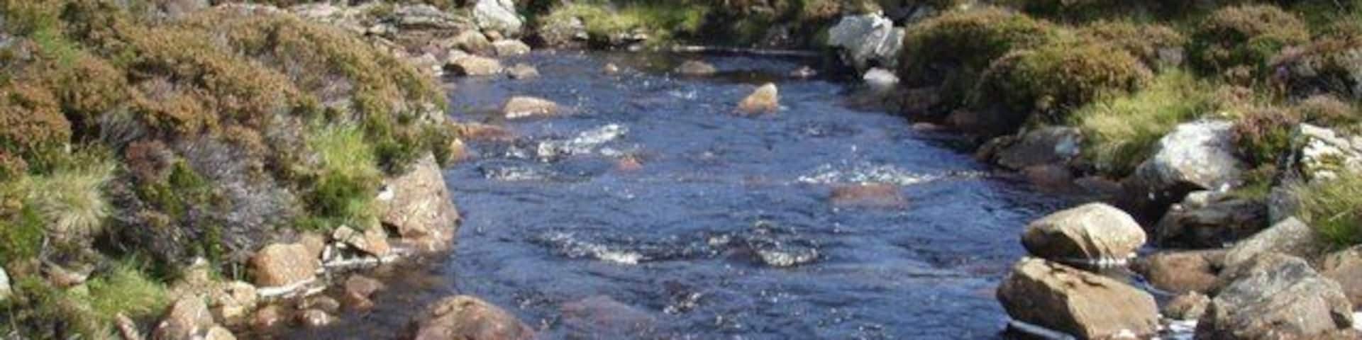 Allt Loch Carn nan Conbhaireah Allt Loch Carn nan Conbhaireah before the weir