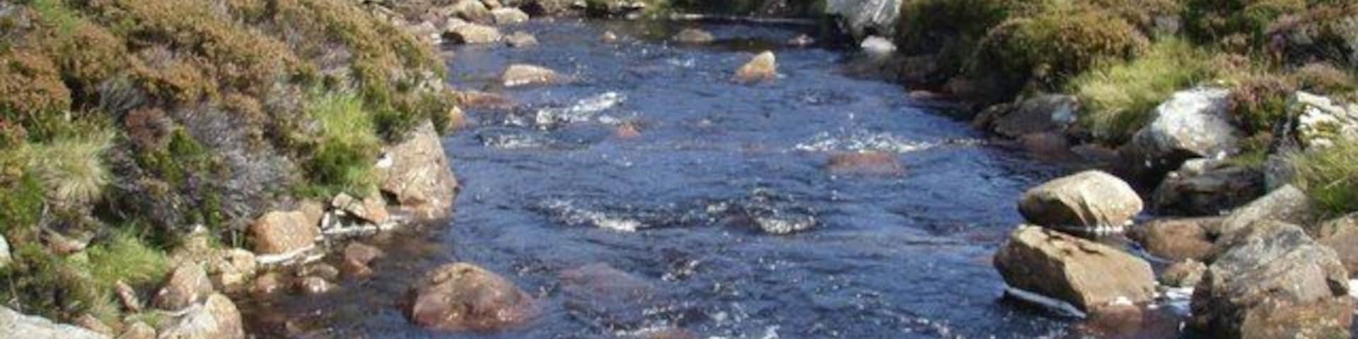 Allt Loch Carn nan Conbhaireah Allt Loch Carn nan Conbhaireah before the weir