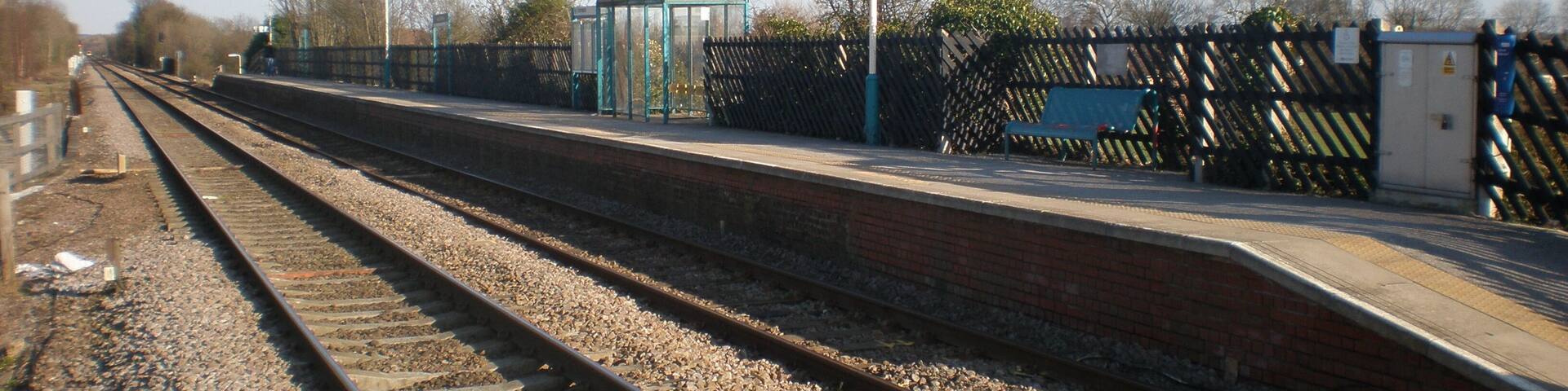 South Milford Station, facing eastbound