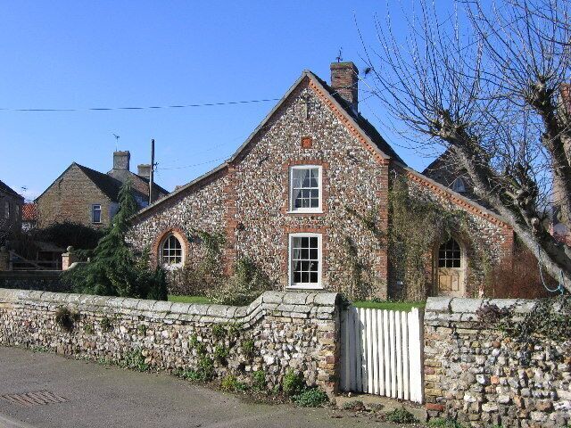 Cottage in Northwold. "WM 1641" carved above top window