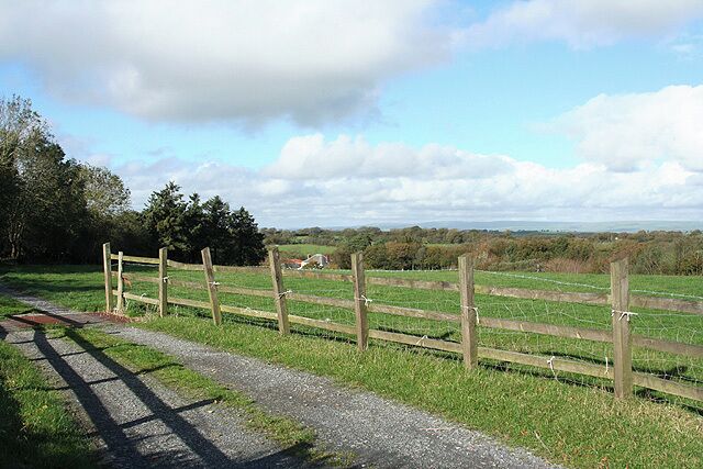 Meshaw: the entrance to Middle Whitstone Looking north-north-west on the road between Venhay Cross and Gidley Cross