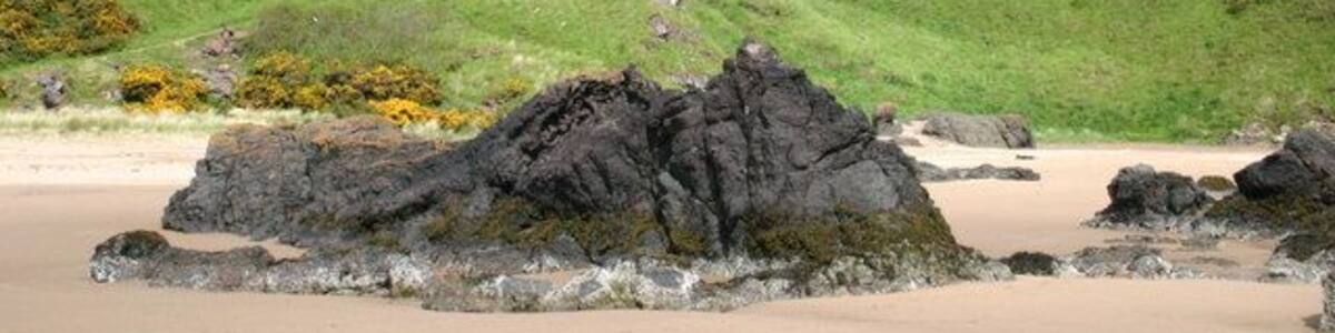 Paths go up the cliffs to Woodston Fishery From St Cyrus beach the paths go up the cliffs to Woodston Fishery