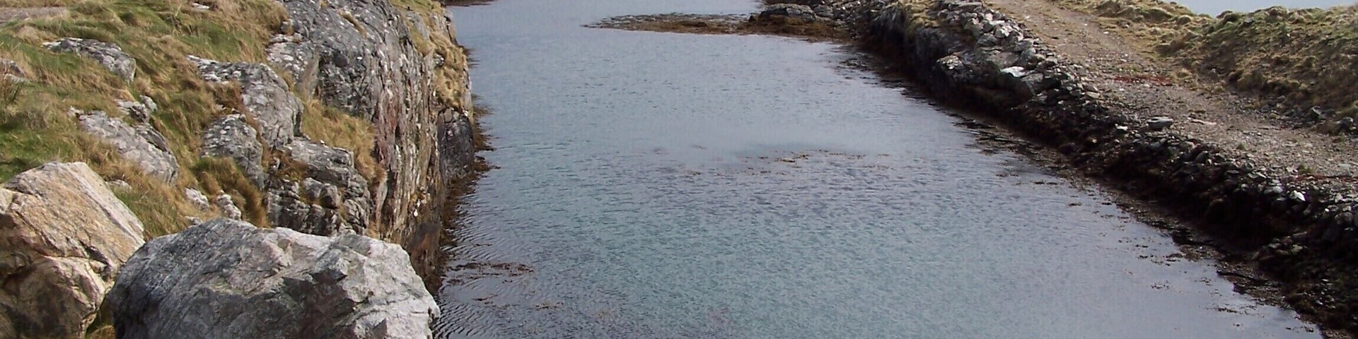 The Old Harbour About 1300m north of the Lochmaddy pier is this old harbour.