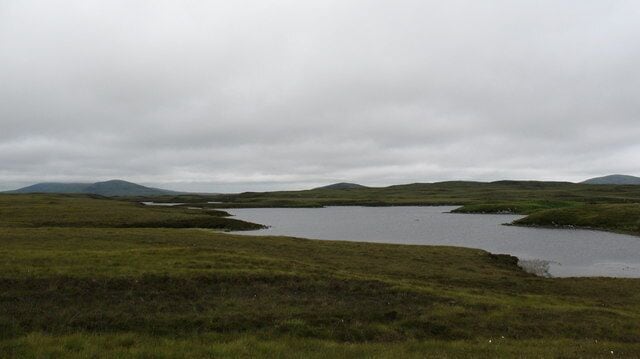 Loch na Garbh - abhainn Ard A short but squelchy trudge across peat to the shore of this loch near the A867.