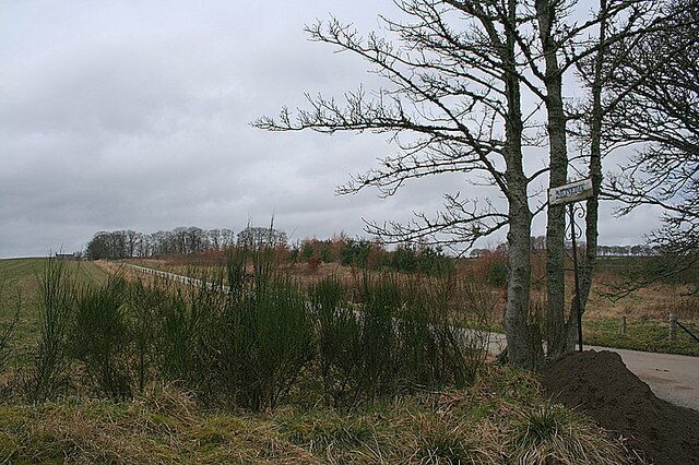 The lane to Monedie Farm.
