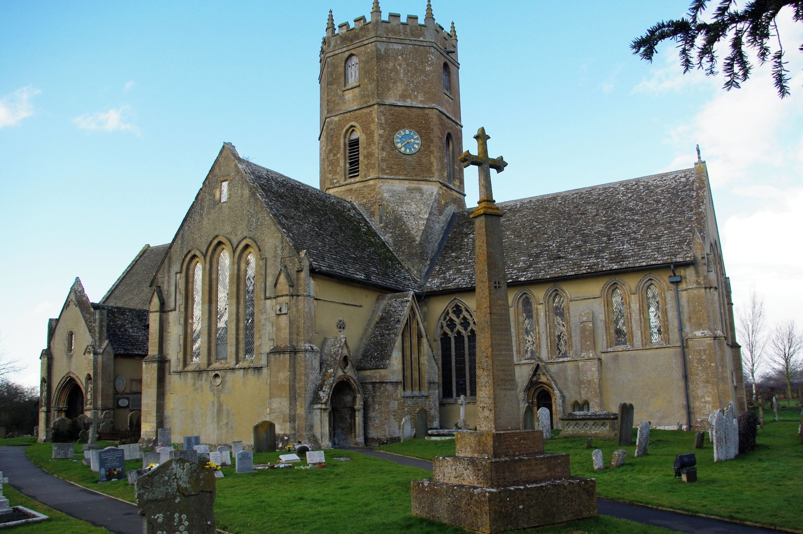 St Mary's parish church, Uffington, Oxfordshire (formerly Berkshire), seen from the southeast