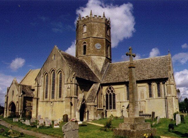 St Mary's parish church, Uffington, Oxfordshire (formerly Berkshire), seen from the southeast