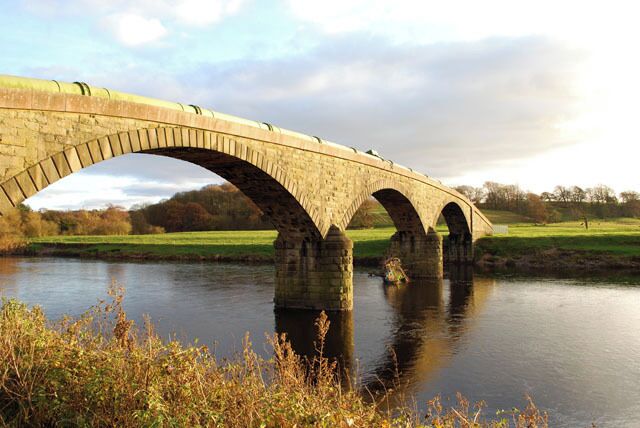 Ribble Aqueduct The aqueduct over the River Ribble bathed in late afternoon autumn sunshine.