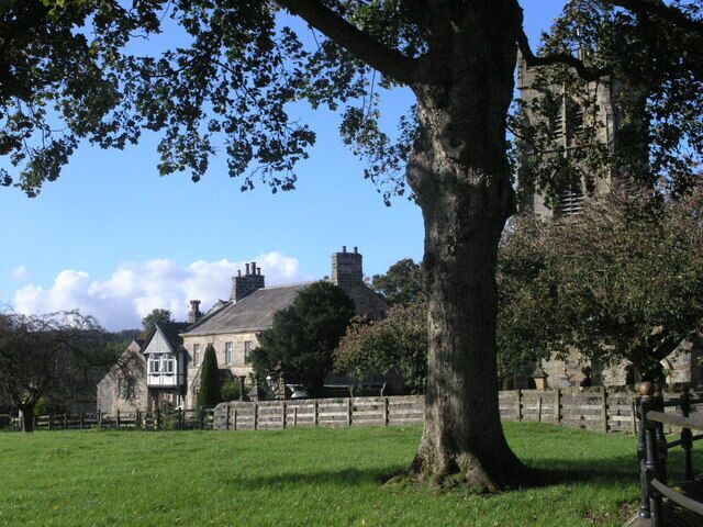 A quiet corner of Bolton-by-Bowland guarded by the Parish Church