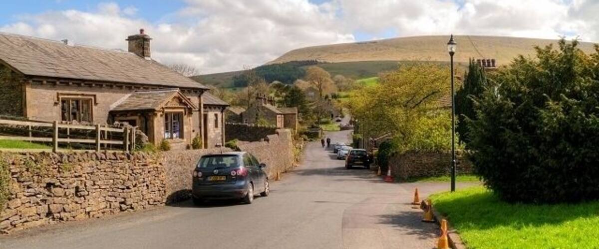 Photograph of the primary school in Downham, Lancashire