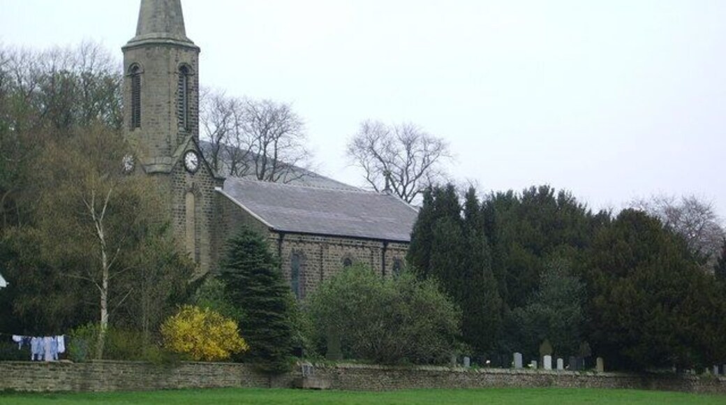 St Nicholas' parish church, Heyhouses, Sabden, Lancashire, seen from the southwest