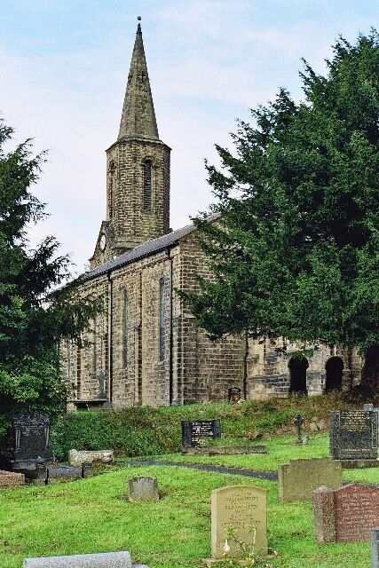 St Nicholas' parish church, Heyhouses, Sabden, Lancashire, seen from the east. Formerly dedicated to St Simon and St Jude.