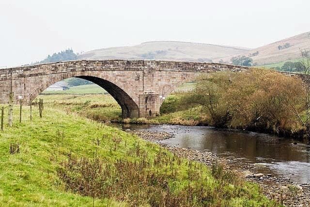 Burholme Bridge Viewed from the west side of the river Hodder.