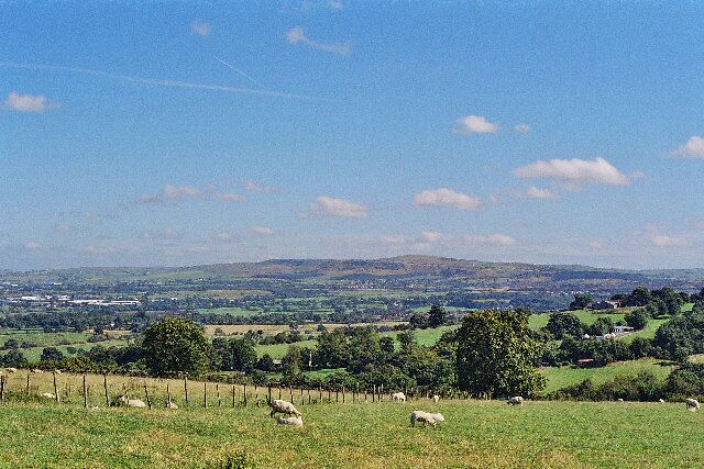 View from Shawcliff Lane. E toward Hameldon Hill