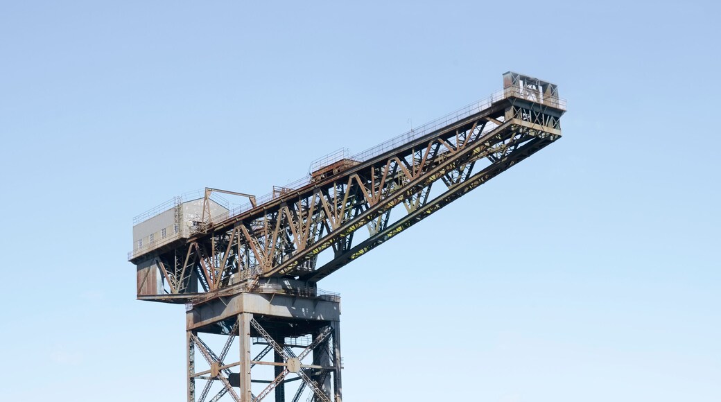 Shipbuilding crane in historical Finnieston area Glasgow Scotland