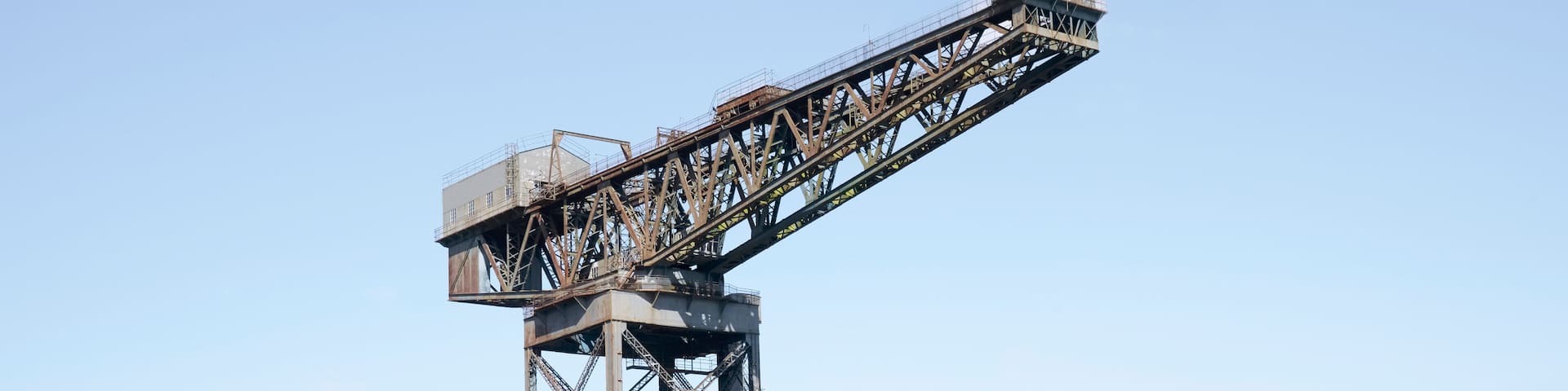 Shipbuilding crane in historical Finnieston area Glasgow Scotland