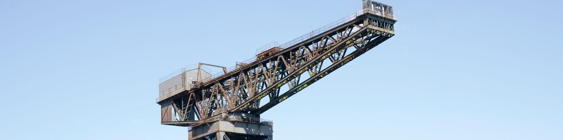 Shipbuilding crane in historical Finnieston area Glasgow Scotland