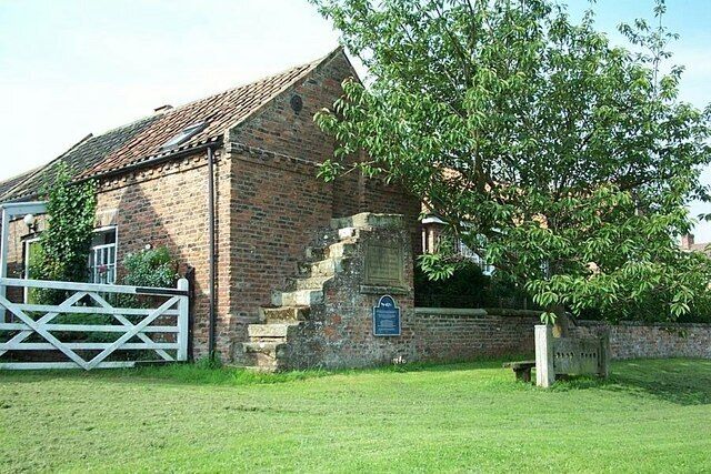 Aldborough Steps to the Old Court House - the stocks which were presumably used for some of those convicted are conveniently located nearby.