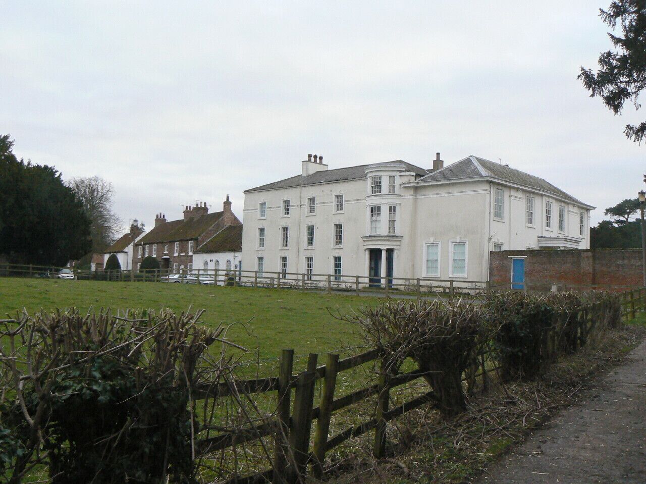 Aldborough Manor The village boasts a Manor House as well as a Hall. The Manor is The listing information for this building states "Probably early C18, heightened, extended and refronted by R.N.Sharp in the mid C19." Listed grade II.
