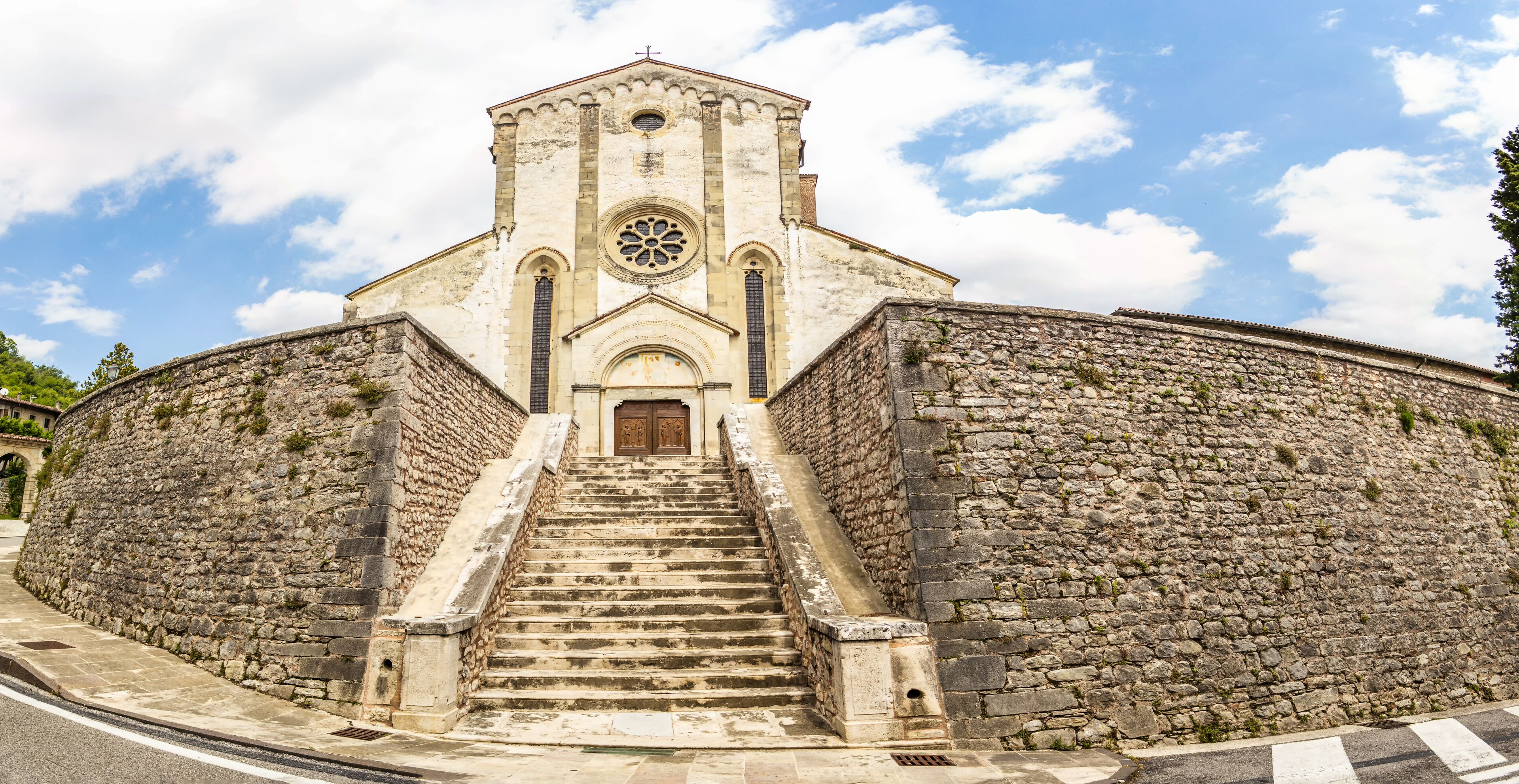 View on the Cistercian Abbey Santa Maria di Follina in Follina, Treviso - Italy