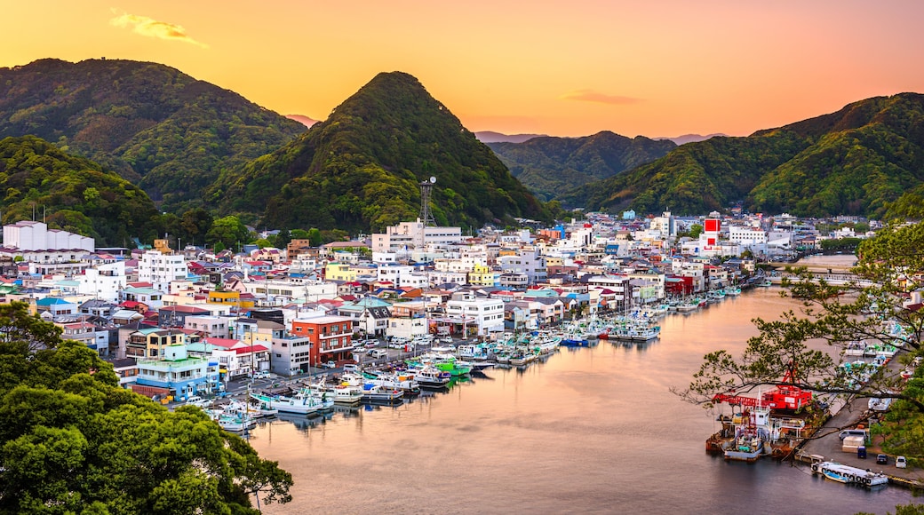 Shimoda, Japan Town View at Dusk