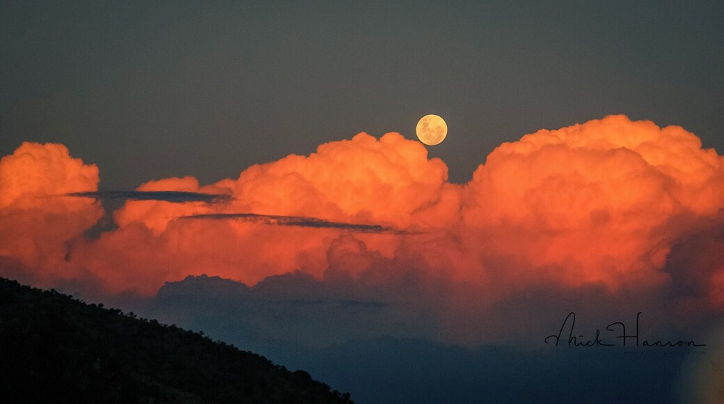 Heading out on a night safari during our honeymoon with this storm building in the distance just as the sun was going down.