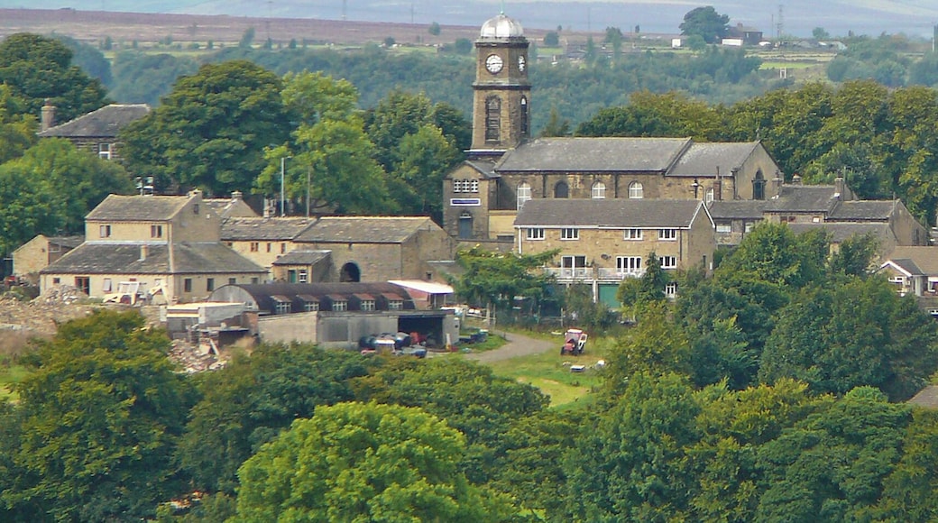 St Andrew's Church, Stainland. William Swinden Barber partly rebuilt and enlarged the church in 1887. Further information can be found here.
