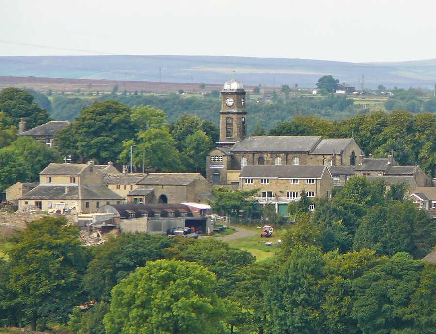 St Andrew's Church, Stainland. William Swinden Barber partly rebuilt and enlarged the church in 1887. Further information can be found here.