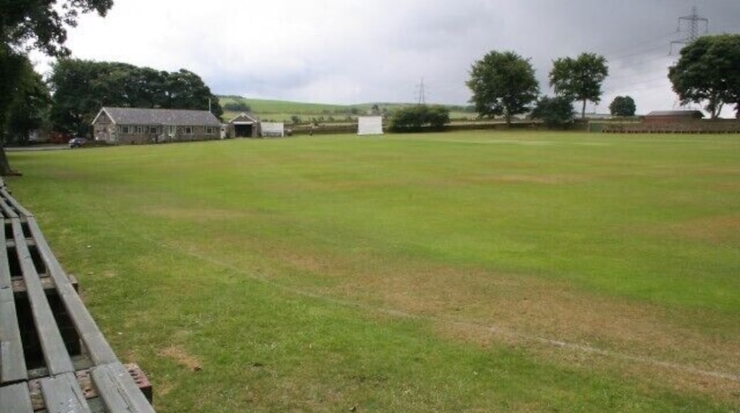 Barkisland Cricket Club. Looking S from Scammonden Road.