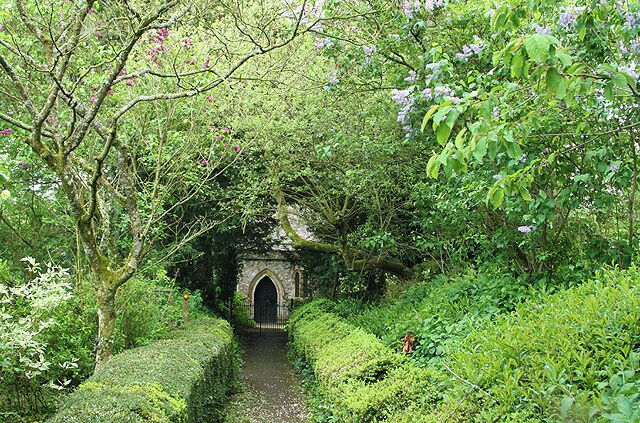 Path to St Nicholas' parish church, Dunkeswell, Devon