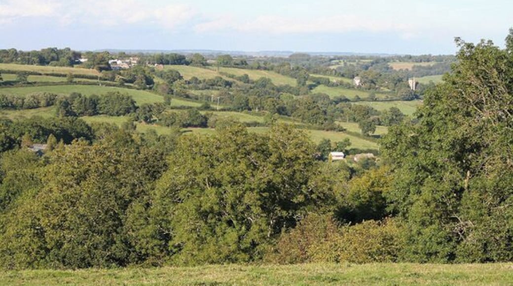 Luppitt: the church from Greenway Lane. Looking north east